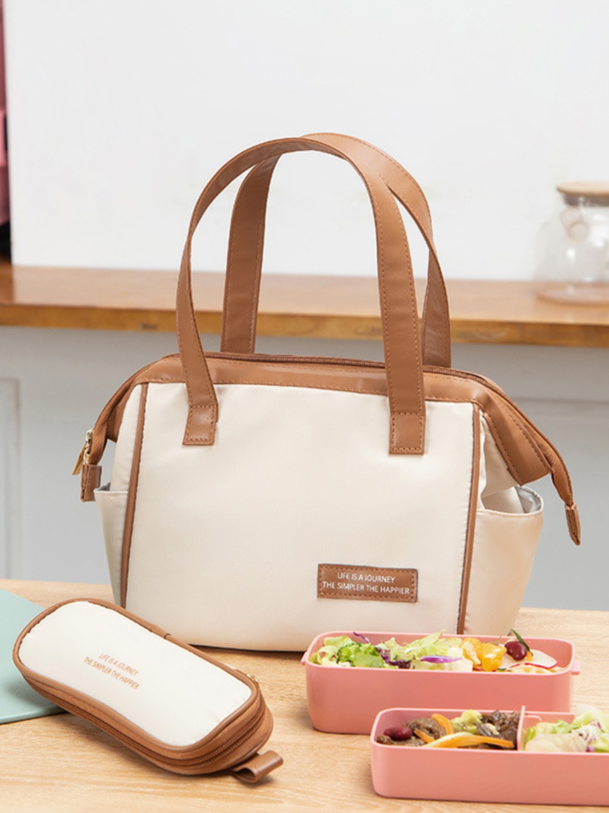 New Arrival Steel Wire Opening Large Capacity Satchel Twill Insulated Bag Lunch Box Bag Outdoor Picnic Bag Portable Ice Pack Lunch Bag