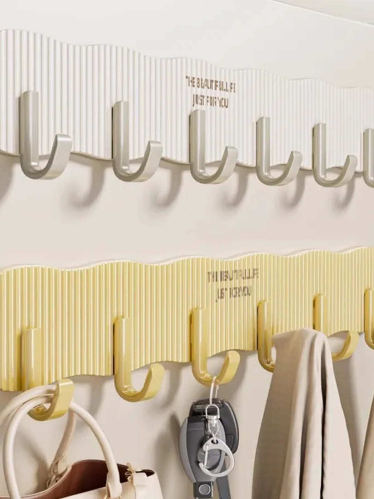 Jujiajia Hook Strong Adhesive Punch-Free Load-Bearing Hanger behind the Door Bathroom Bathroom Towels Sticky Hook a Row