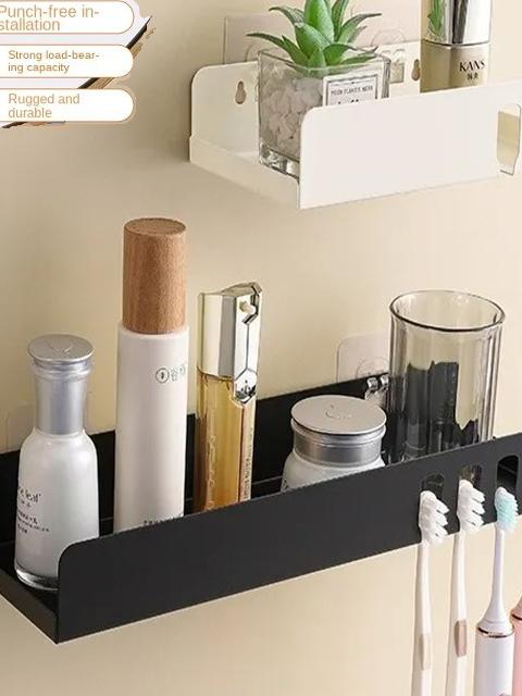 Home Punch-Free Toothbrush Rack Wall-Mounted Bathroom Storage Rack Multi-Person Cup Storage Rack Sanitary