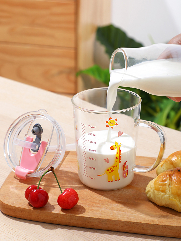 Fuguang For Home Kids Straw Cup Borosilicate Glass
