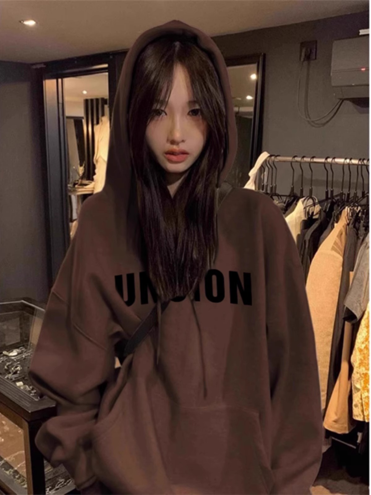 Maillard Hooded Sweatshirt Women's Spring & Fall 2025 New Arrival Loose Casual Small Fleece-lined Padded Pullover