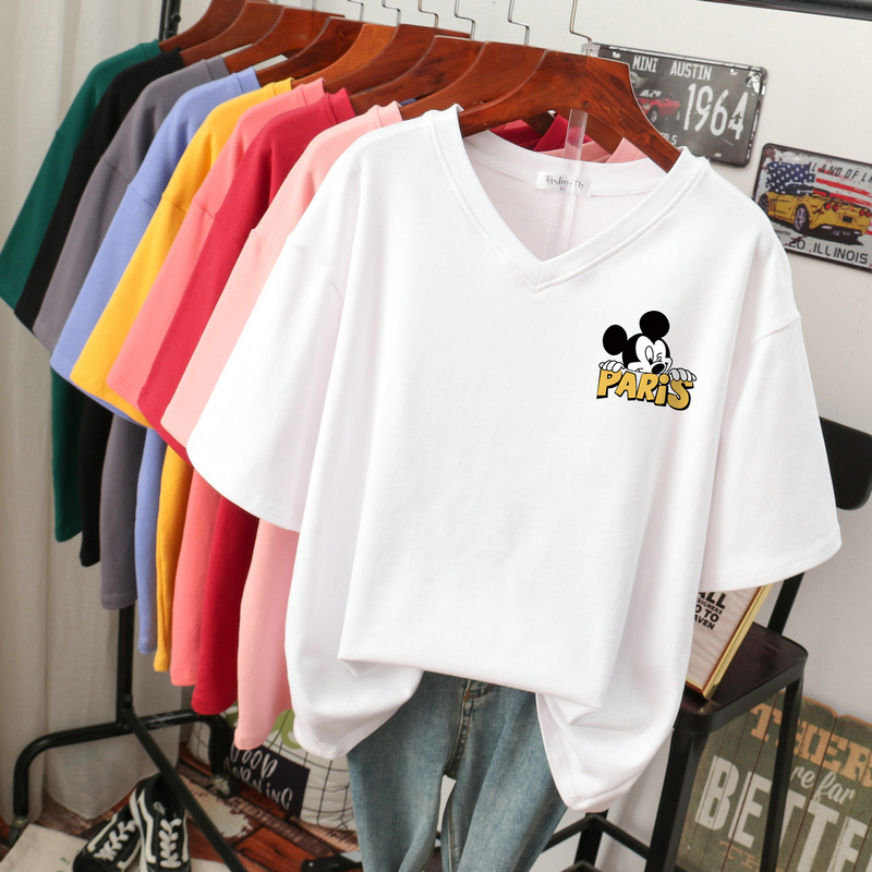 Age-Reducing Plus Size Ladies Loose Tummy Hiding Slimming Ins Short-Sleeved T-shirt
