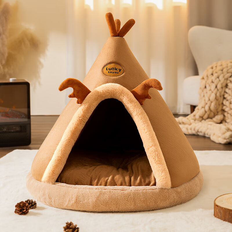 Hipidog Cat Nest All Year Round Neutral Closed Tent Cat Nest Dog Mongolian Bag Cat House Winter
