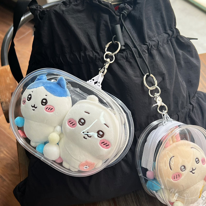 10cm15cm20cm Baby out Baby Packs PVC Transparent Bag Cotton Doll Display Cosmetics Bag Dustproof Pannier Bag