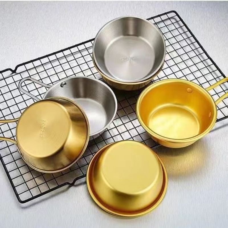 Yellow Wine with Handle Cooking Bowl Accessible Luxury Oven Mitts Stainless Steel