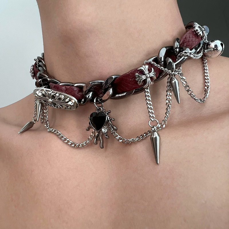 Y2g Rivet Leather Punk Young Adult Subculture Collar