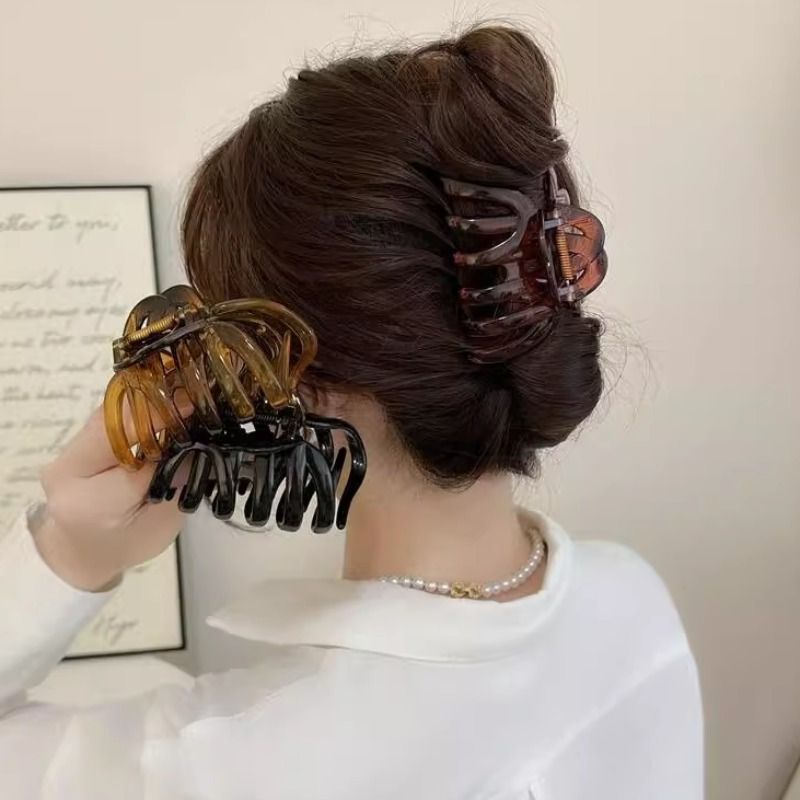 Fancy Hawksbill Pumpkin Back Head Updo Hair Claw