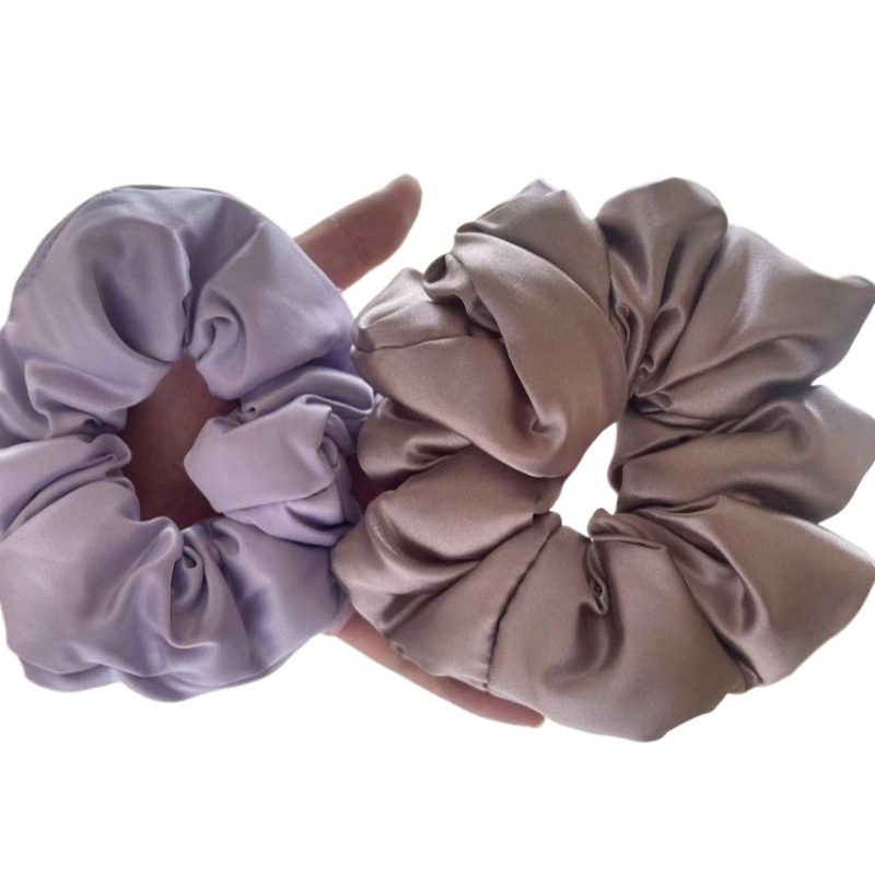 Pillow Sleep Pure Color Silk French Intestine Hair Ring