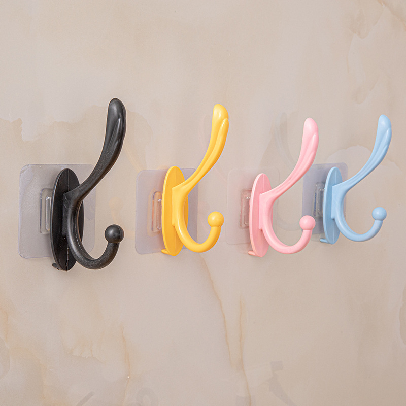 Towel Plug Hook 1 Pack + Minimalist Clothes Hook 1 Pack + Cartoon Non-Marking Sticky Hook 2 Pack