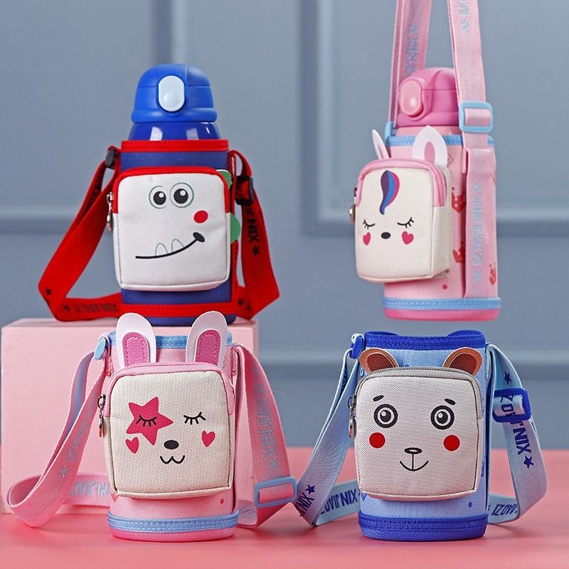 Cup Cover Protective Cover Water Bottle Pouch Thermos Cup Strap Kids Drop-Proof and Portable with Handle Can Back Waterproof Oven Mitts Handmade