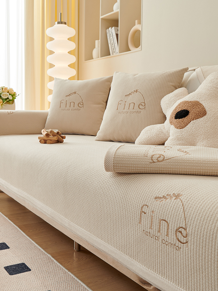 Sofa Cushion All Year Round Neutral Non Slip Cover Towel 2025 New Arrival Modern Minimalist Straight Row Sofa Cover All Inclusive Cushion