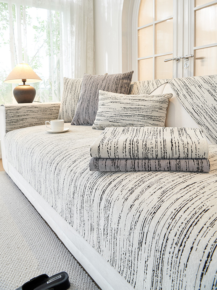 Sofa Cushion All Year Round Neutral Non Slip Cover Cloth Seat Cushions Cushion Cover Towel 2025 New Arrival Straight Row Leather Sofa Cover