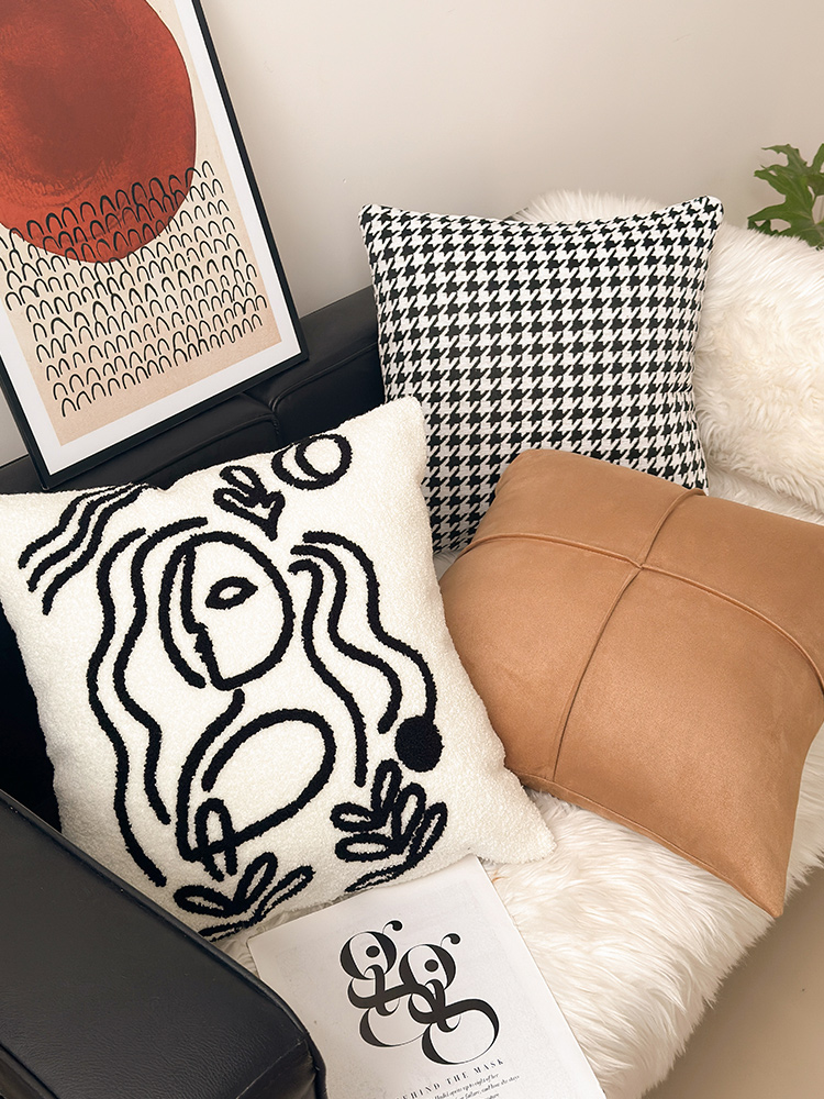 Scandinavian Ins Living Room Sofa Cushion Cushion Classy Office Siesta Pillow Bedroom Bedside Throw Pillowcase without Core