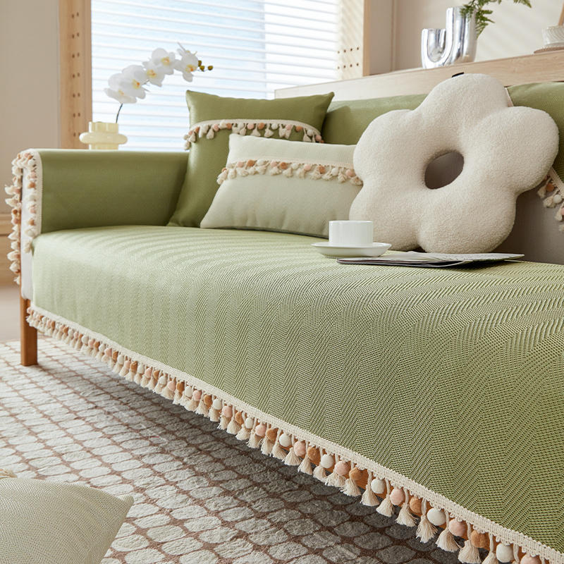Ice Silk Sofa Mat Summer Mat Sofa Cover All-Inclusive Non-Slip Cushion Summer New Arrival Cover Towel Summer All Year Round Neutral