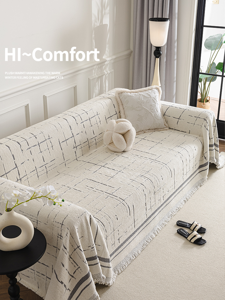 Full Cover Sofa Cover Anti-Scratching Sofa Cushion Cover All Year Round Neutral All-Inclusive Sofa Cover Cloth Accessible Luxury Classy Sofa Cover