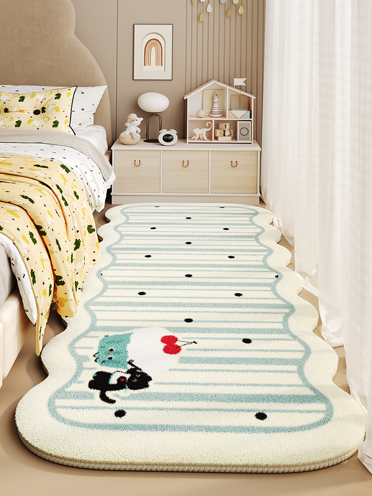 Kids Room Bedside Carpet Bedroom Bedside Cute Non-Slip Floor Mat Master Bedroom Front Bench Special-Shaped Thickened Floor Mat