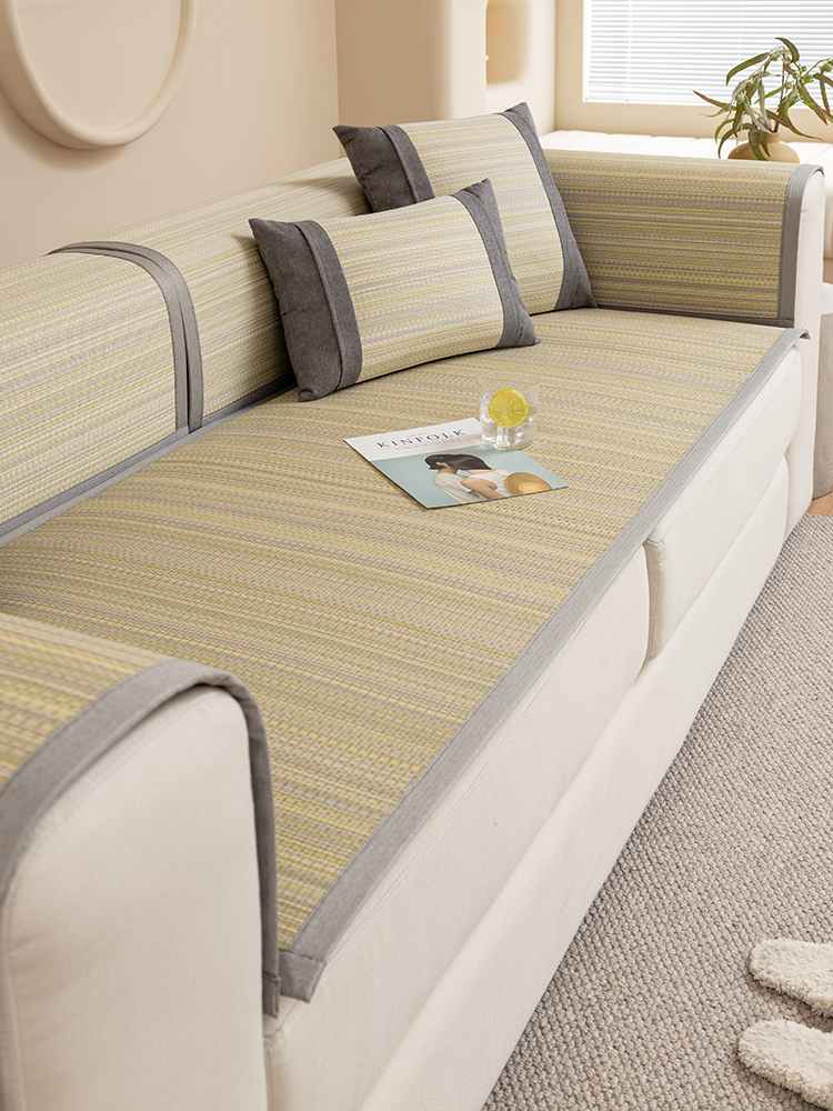 Summer Rattan Mat Sofa Cushion Non Slip Sofa Summer Mat Cushion Cover Argy Wormwood Summer Cushion Backrest Cover Towel