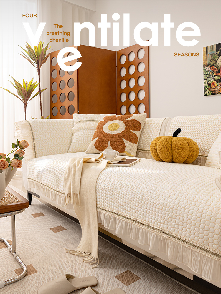 Cream Style Sofa Cushion All Year Round Neutral 2025 Popular New Arrival Accessible Luxury Fancy Sofa Cover Cover Cloth Cushion