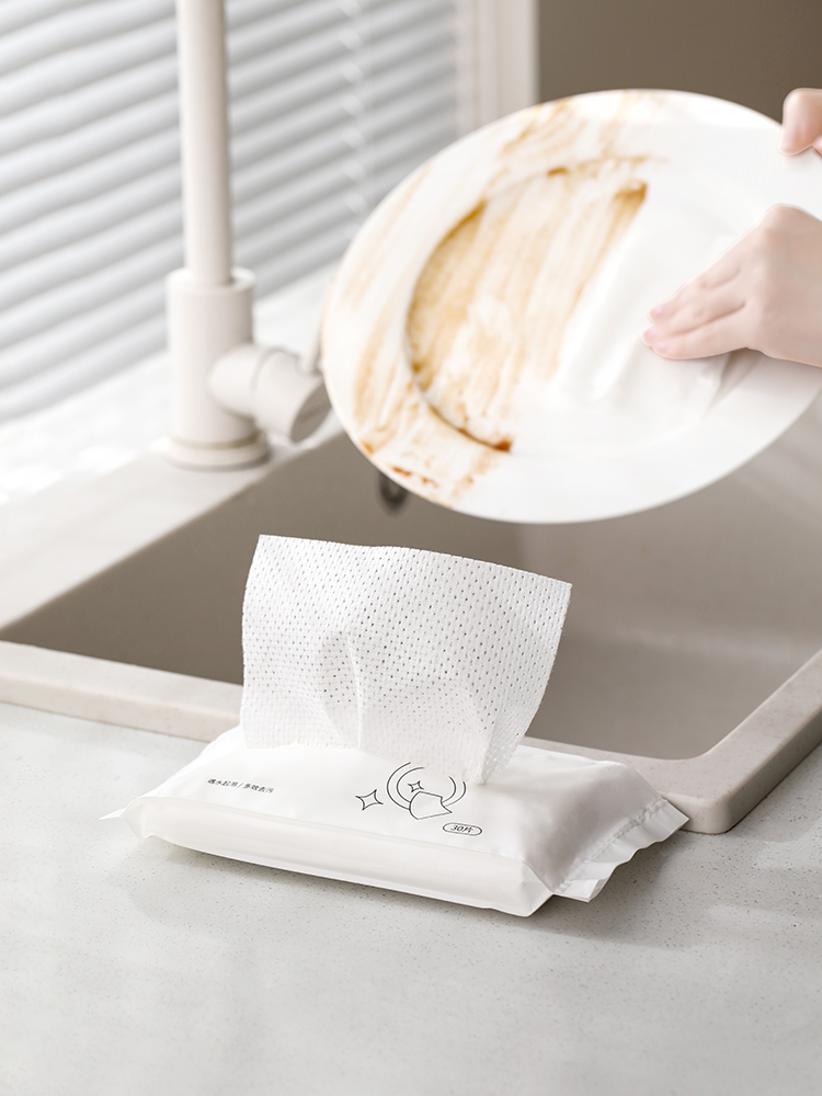 Fasola Disposable Dish Towel with Detergent Kitchen Lazy Rag Bento Lunch Box Special Oil-Free Paper