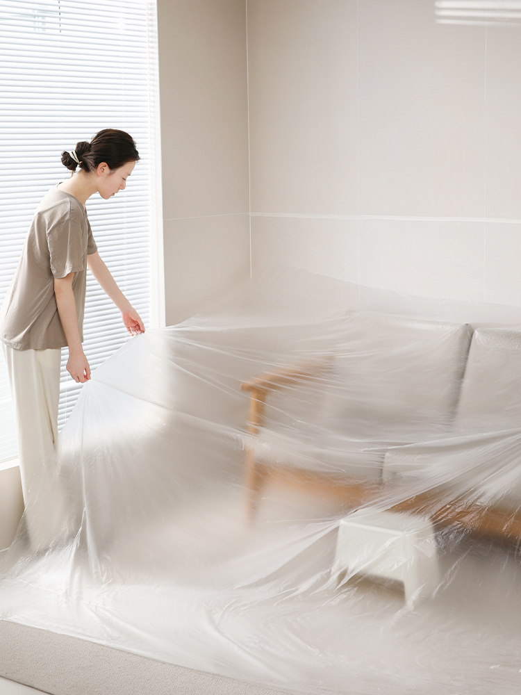 Fasola Furniture Dust-Proof Membrane For Home Decoration Disposable Dustproof Cover Cloth Plastic Film Mattress Sofa Protective Cover