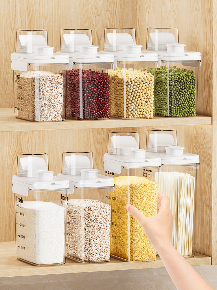 Sealed Cans Food Grade Storage Dry Goods Storage Box Kitchen Spices Beans Nuts Snacks Cereals Storage Cans