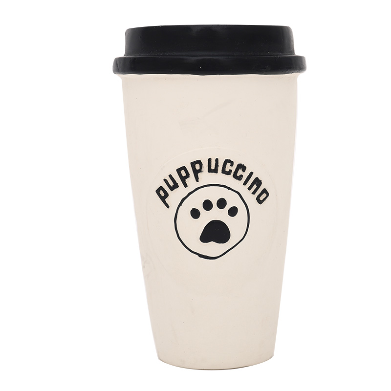 Dog Toy Latex Vocalization Bite-Resistant Self-Hi Relieving Stuffy Coffee Cup Teddy Corgi Large Dog Puppy Pet Supplies