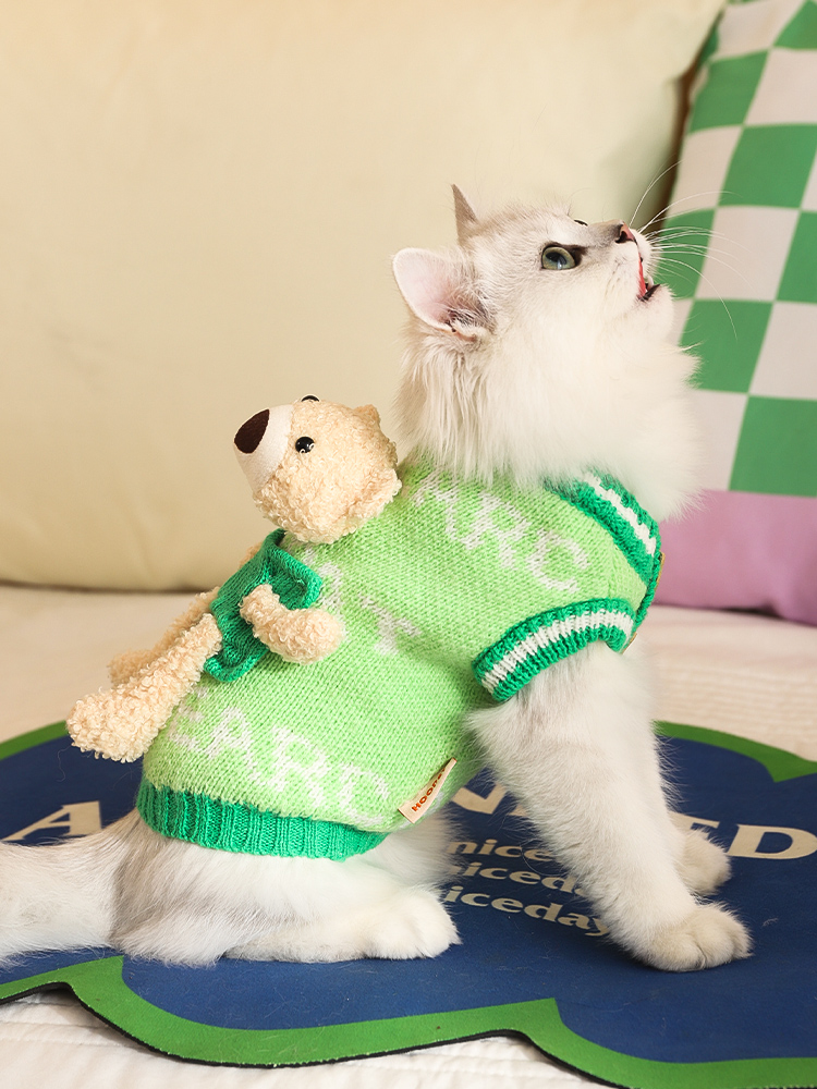 Cat Clothes Winter Clothing Winter Kitty Cat Autumn Ragdoll Anti-Lint Heattech Autumn and Winter Pet Clothing