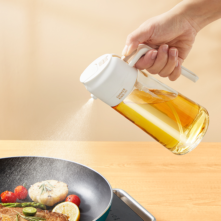 Cooker King Upgraded Glass Condiment Bottle Atomization Oiler