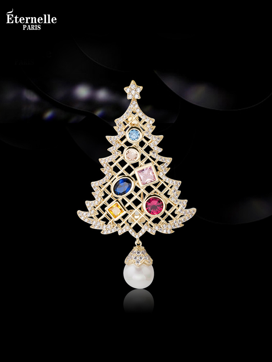 Eternelle Original Design Christmas Tree Women's Brooch