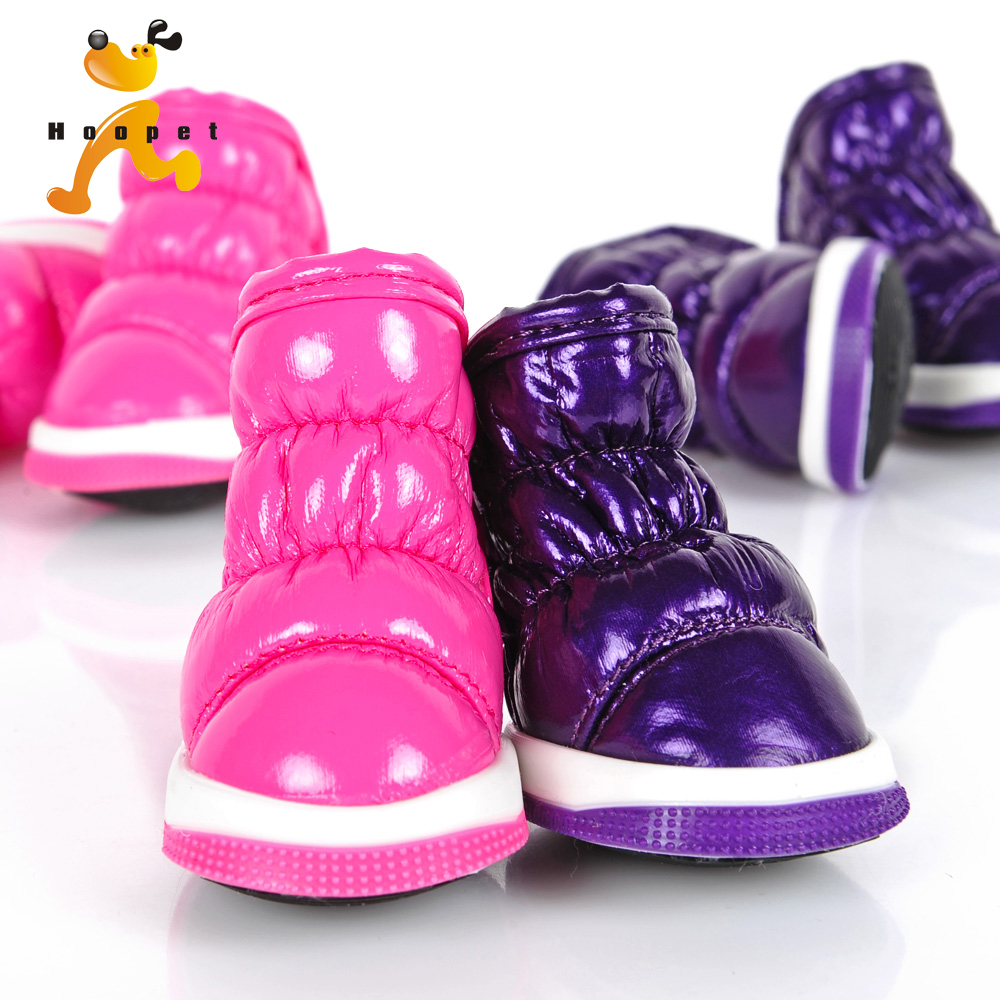 Puppy Dog Shoes Set of 4 Teddy Bichon Schnauzer Small Size Dogs Snow Boots Pet Winter Cotton Shoes