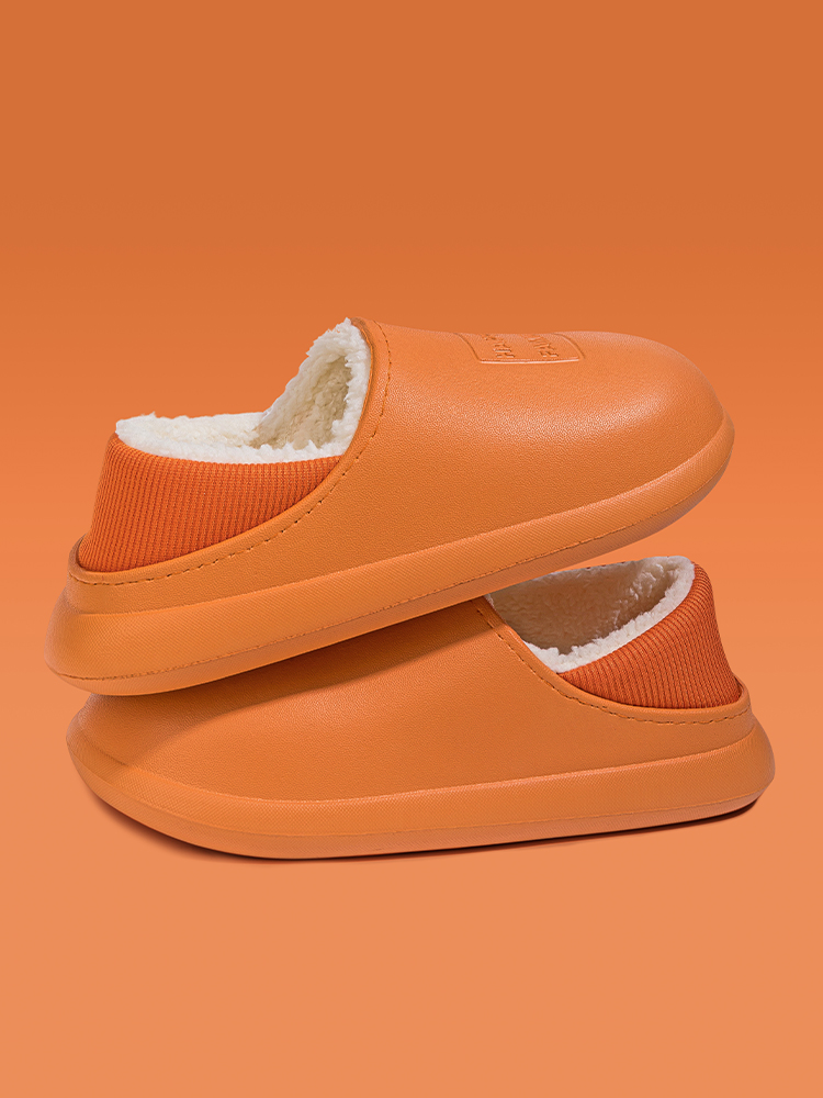 Cotton Slippers Women's Winter Indoor and Outdoor Home Waterproof Non Slip Couple Plush Cotton Slippers Cotton Slippers Men's Winter New New Arrival