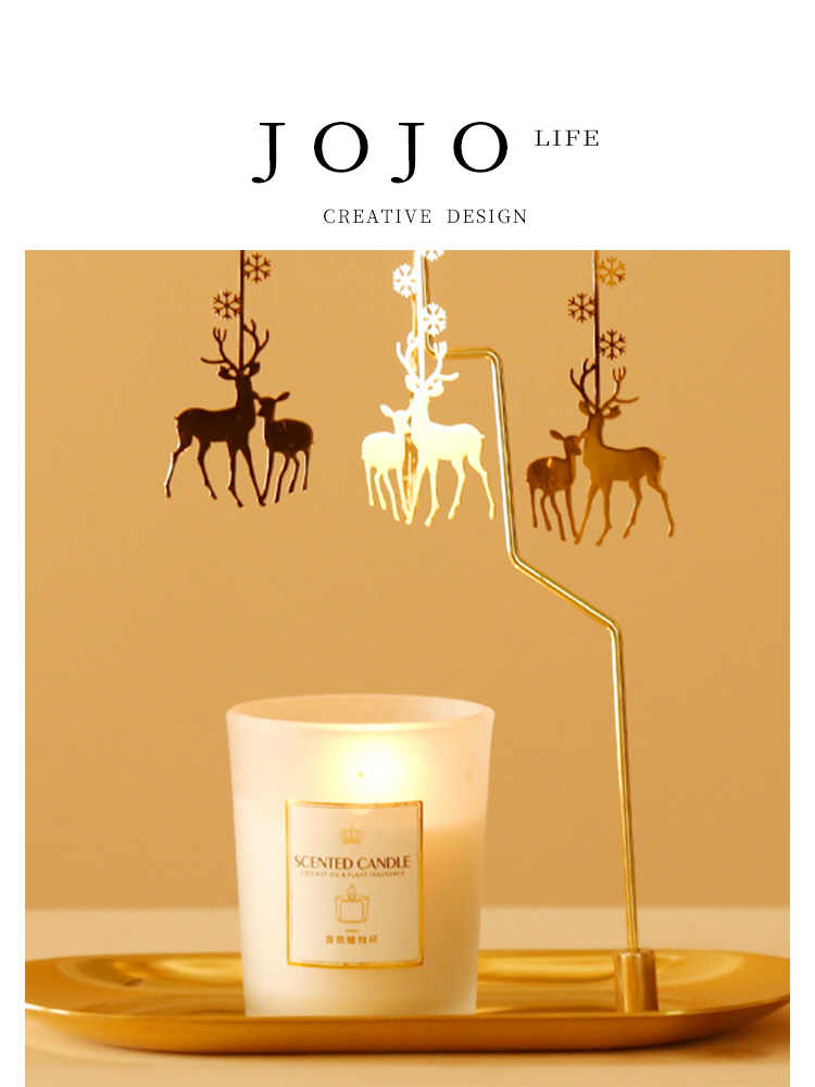 Jojo's L. Pd. Romantic. Candlestick Candle Romantic Revolving Scenic Lantern European Windmill Creative Romantic