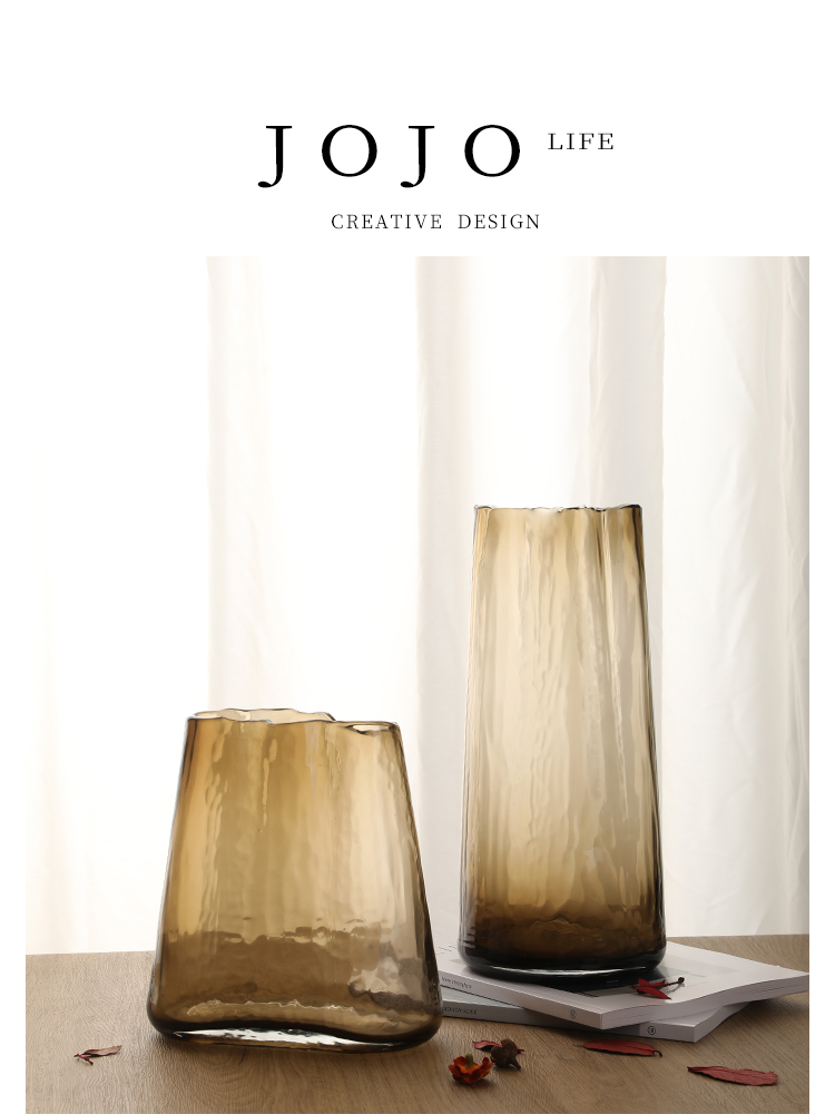 Jojo's L. PD · Yush · Vase For Home Glass Creative Art Minimalist Modern Flower Arrangement | Feather Dress