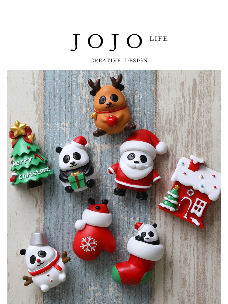 Jojo's L. Pd. Snowman. Refridgerator Magnets Resin Three-Dimensional Creativity Christmas Gift Resin Snowman