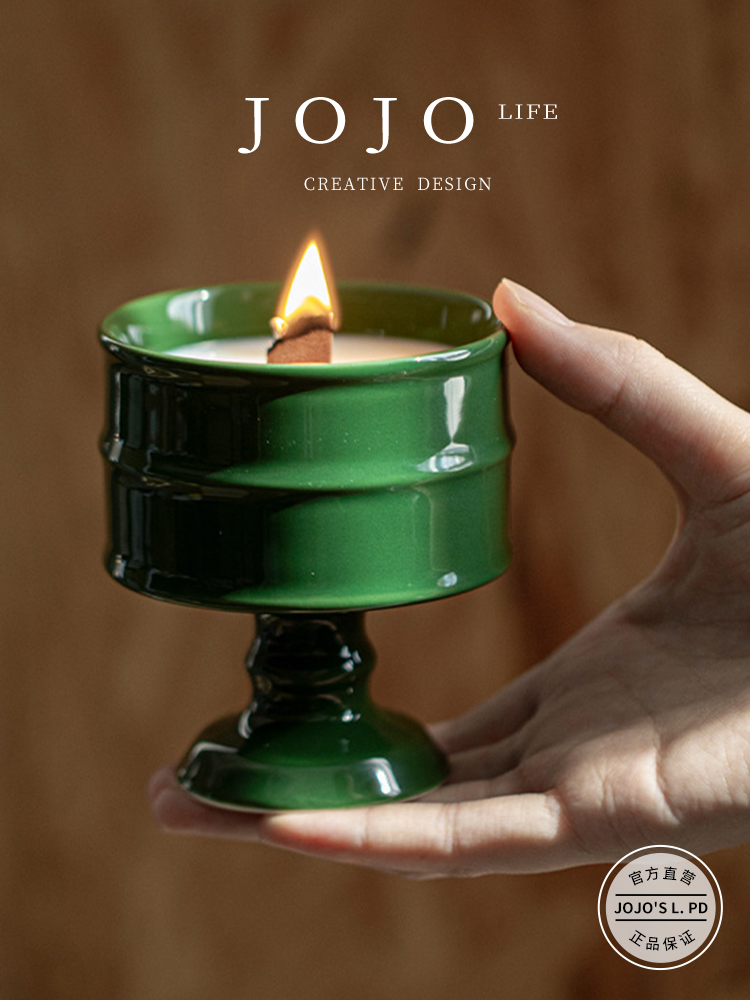 Jojo's L. Pd. WICKED. Ins Style Ceramic Goblet Candlestick Candle Empty Cup Aromatherapy Decoration | Bad