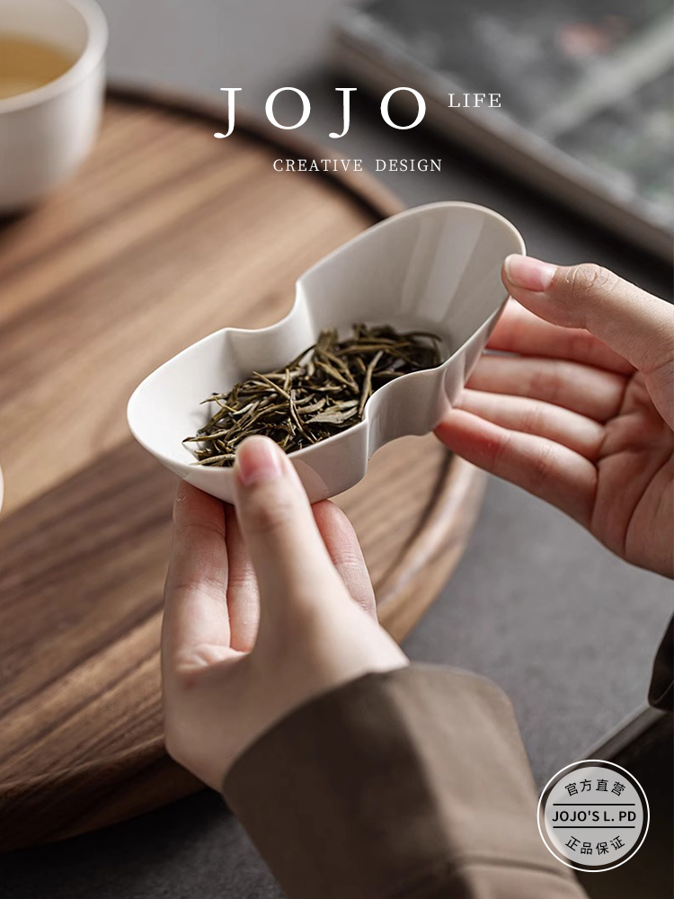 Jojo's L. Pd. Lead. Ceramic Grass Gray Tea Spoon Tea Ceremony Kung Fu Tea Set Zero Channel Accessories | Household Rate