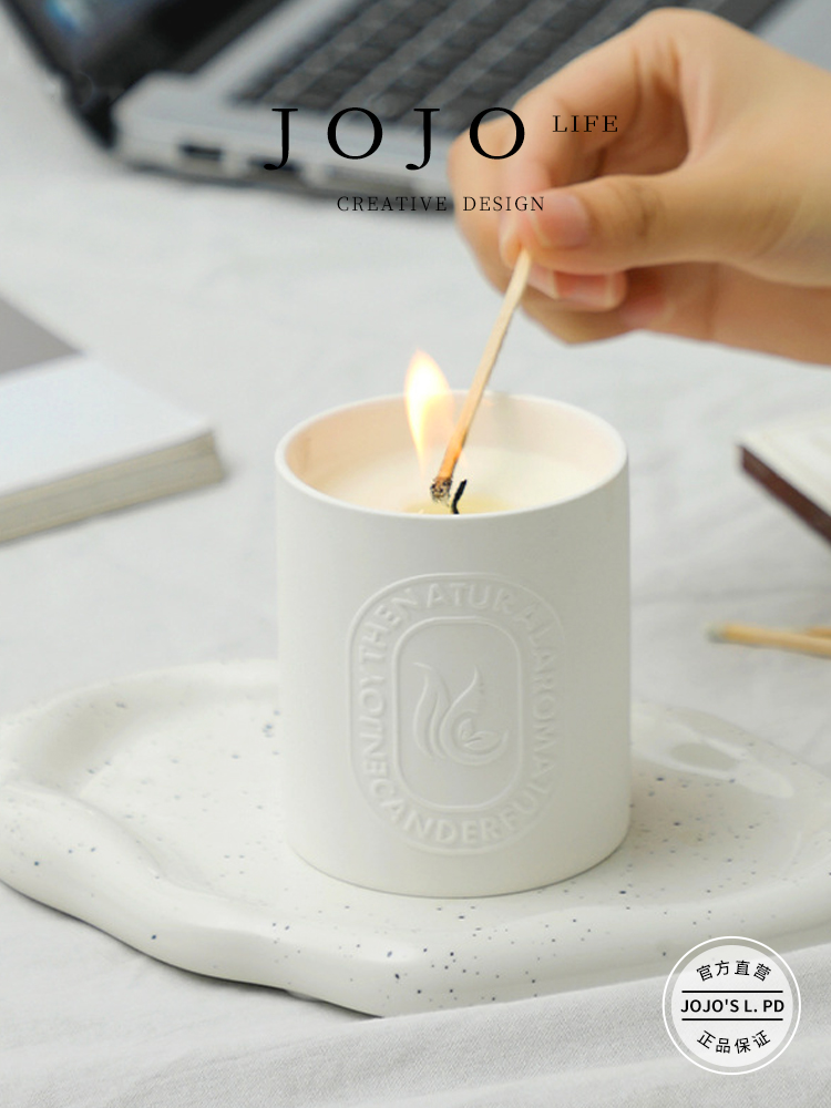 Jojo's L. Pd. RAIN. Aromatherapy Candle Minimalist Atmosphere Relief Ceramic Soy Wax Fragrance | Yuqing