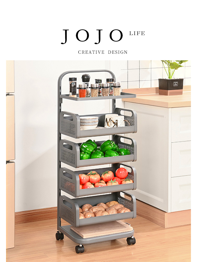 Jojo's L. PD · Fuy · Storage Rack Kitchen Storage Rack Trolley Multi-Layer Adjustable Height | V Month