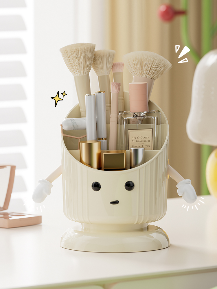 Makeup Brush Storage Tube Desktop Fancy Dressing Table Storage Rack Eye Shadow Lipstick Eyebrow Brush Organizer Cosmetics Storage Box