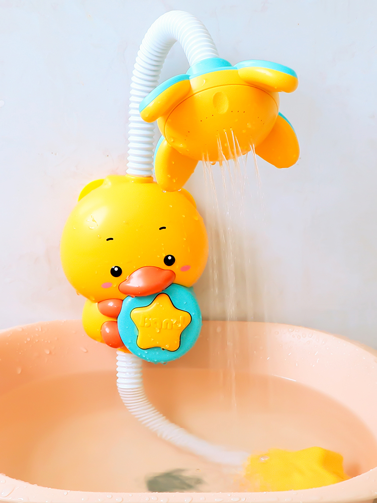 Children's Bath Toys Electric Little Duck Shower Head Water Playing Baby Doll Pool Boy Water Small Yellow Duck Water Spray