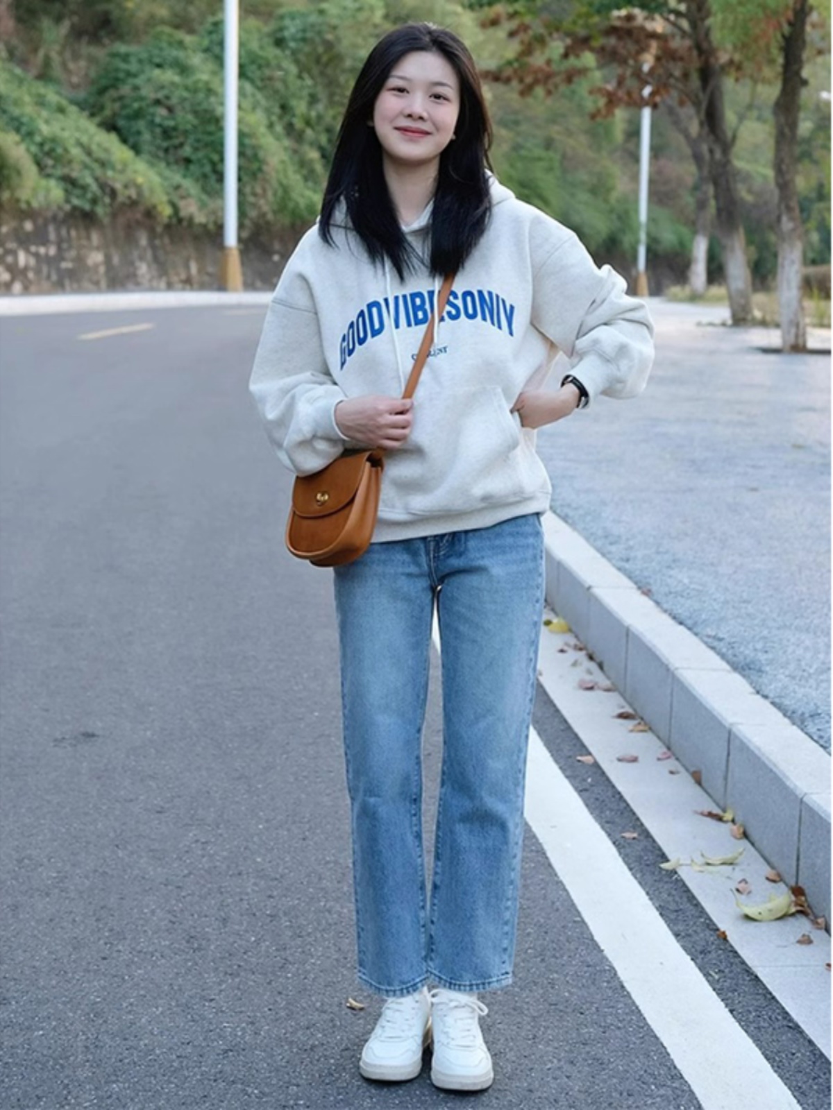 American Letter Printed Hoodie Female Spring & Fall New Design Sense Niche Style Loose Leisure All-Matching Velvet Hoodie
