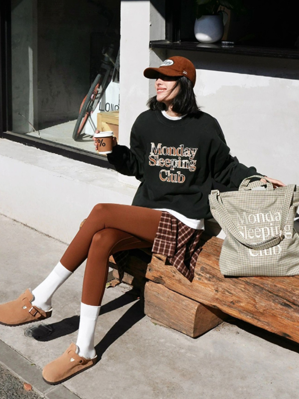Letter Floral Print Long Sleeve Pullover Female 2025 Early Autumn New Fashion All-Match Loose Oversize Pullover Tops Fashion