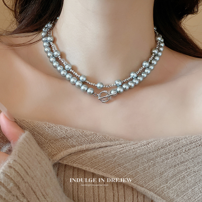 Pearl Necklace Fancy Light Luxury Minority Necklace Women's 2025 New Arrival Elegant Collar Sweater Ornament