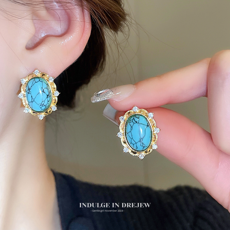 Mid-Ancient Vintage Earrings Accessible Luxury Fancy Elegant Earrings Niche Design New Arrival Palace Style Earrings for Women