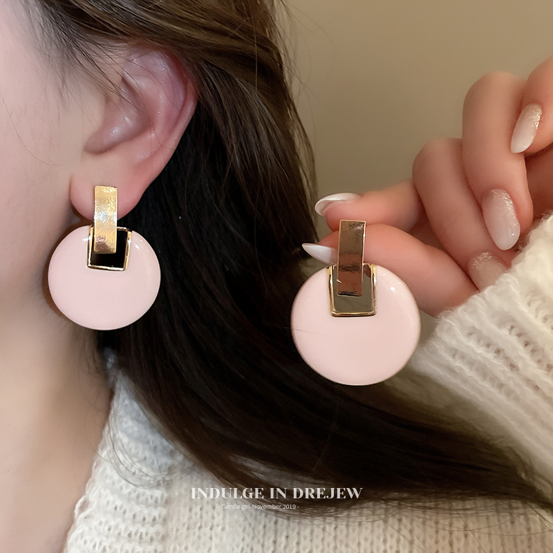 Candy Color round Dripping Stud Earrings Sweet Stylish Simple and Versatile Fresh Earrings 2025 New Arrival Best Selling Earrings