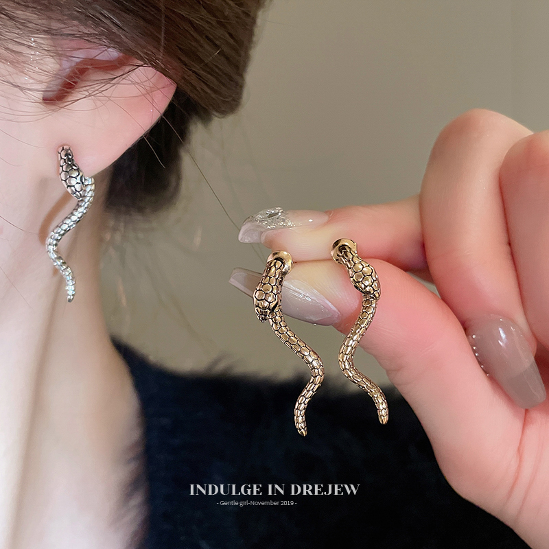 Exotic Snake Stud Earrings Accessible Luxury Fancy Elegant Unique Earrings 2025 New Arrival Best Selling One Style for Dual-Wear Earrings for Women