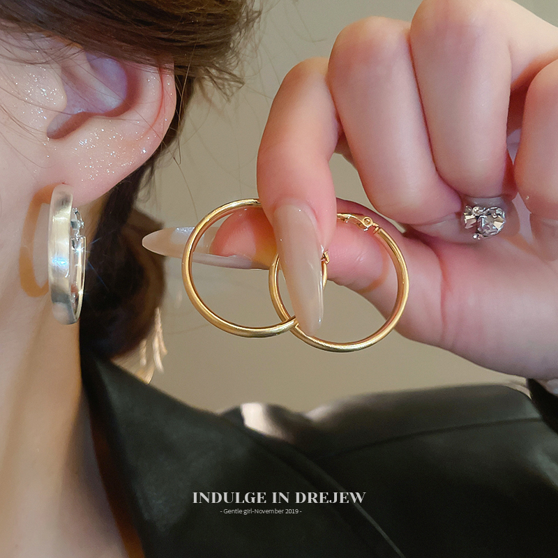 Frosted Simple Bracelet Earrings 2025 New Arrival Hot-Sale Earrings Accessible Luxury Fancy Dignified Generous Style Circle Simple Earrings Female