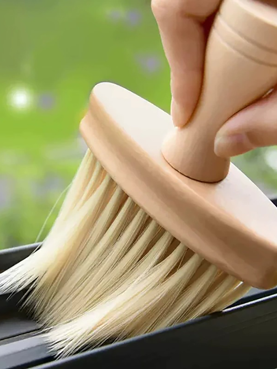 Gap Dust Removal Cleaning Brush Steam Car Interior Decoration Cleaning Tools Air Conditioning Outlet Car Wash Brush Car Interior Decoration Solid Wood Brush