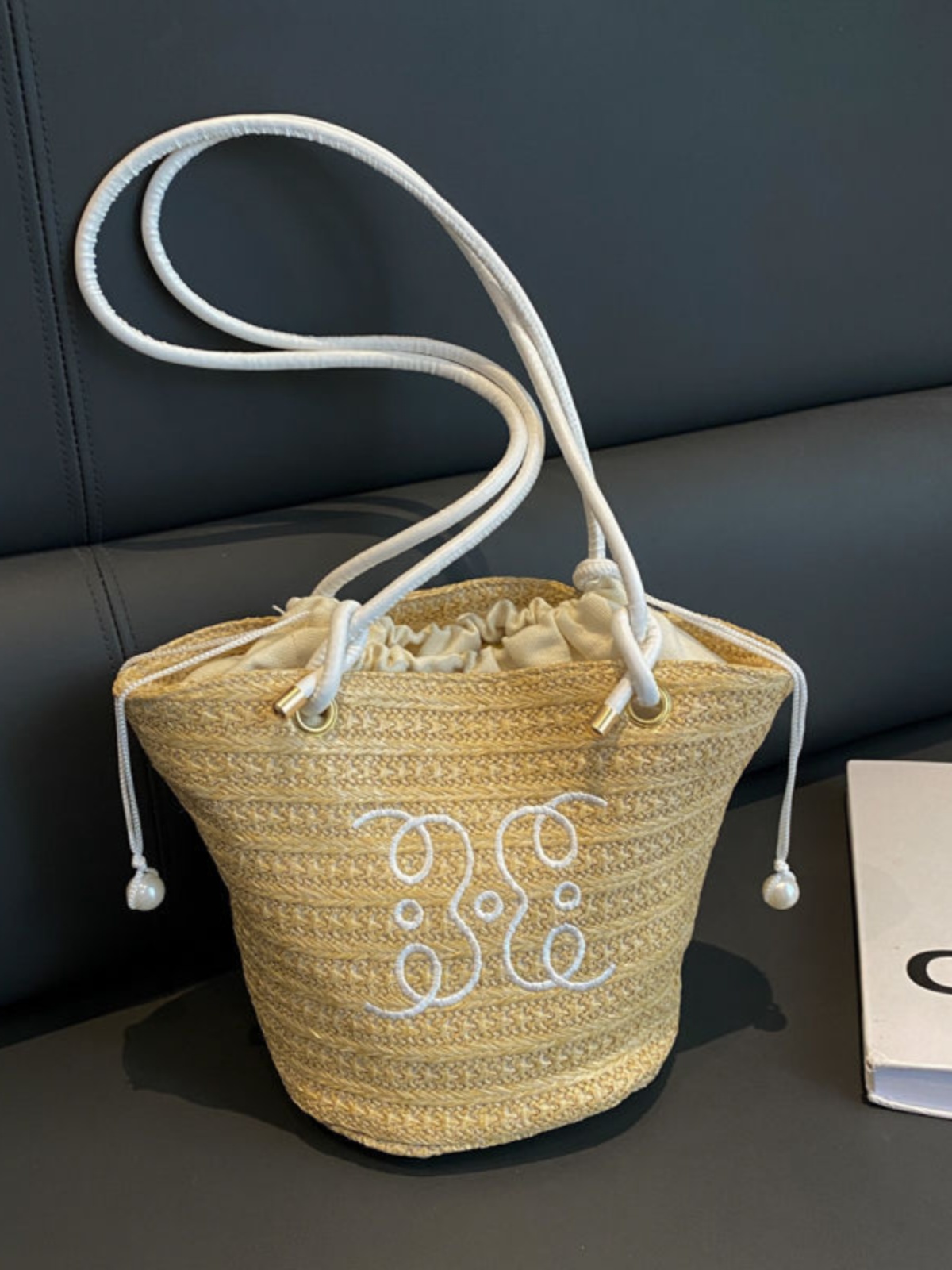 Woven Tote Bag Mori Style Straw Bag Female 2024 New Arrival Tide Stylish Good Texture Niche Style Underarm Bag Retro Universal