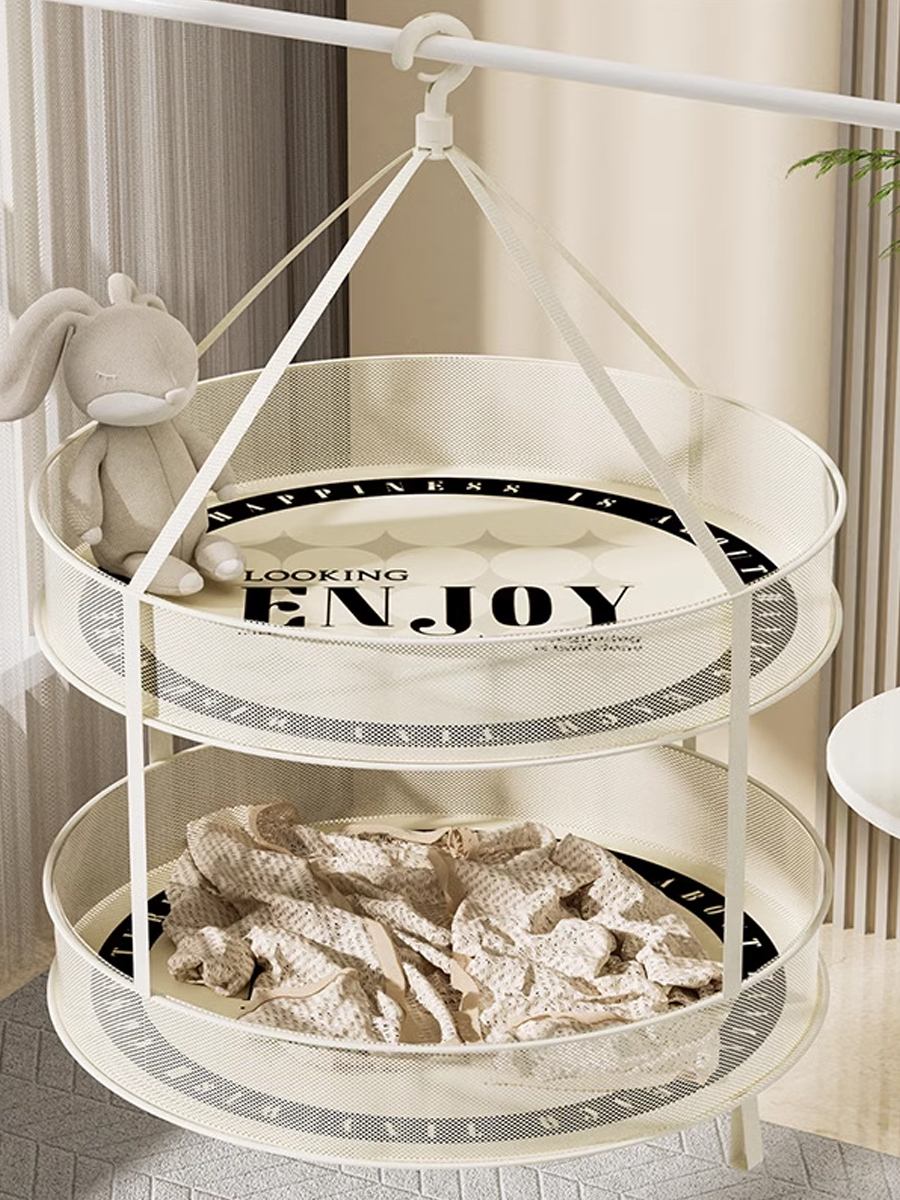 Cream Style Drying Mesh Bag Laundry Basket Clothes Drying Net Kids Clothes Sock Handy Gadget Clothes Hanger Drying Pocket